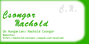 csongor machold business card